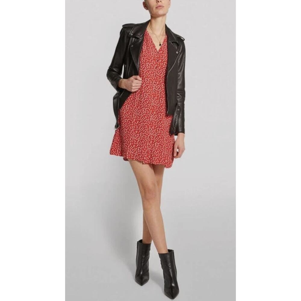 Rails Helena Mini Dress Flutter Sleeves Carmine Ditsy Daisies Size XXL NWT Y2K